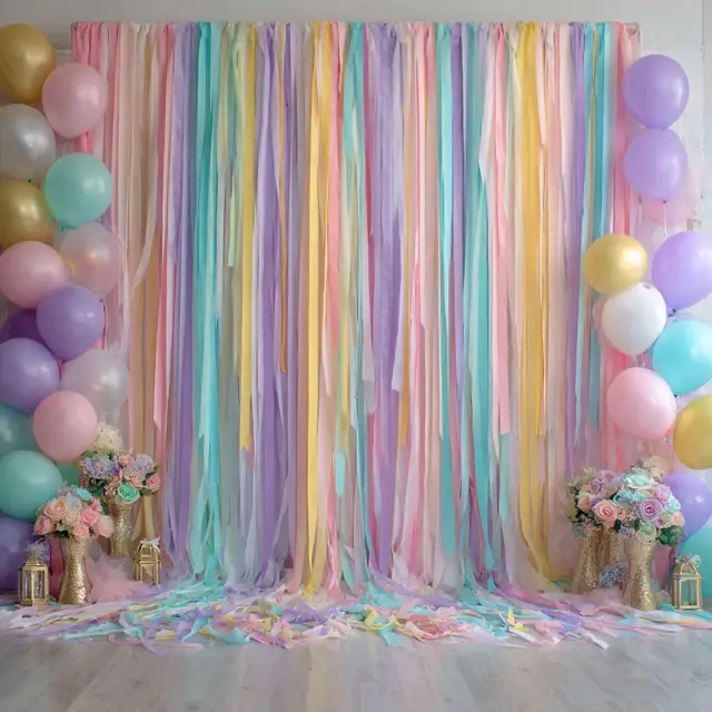 How to Craft Ribbon Walls for Happy Birthday Decorations - Learn how to make colorful DIY ribbon walls that add... How to Craft Ribbon Walls for Happy Birthday Decorations - DIY Birthday Decor | Laravel
