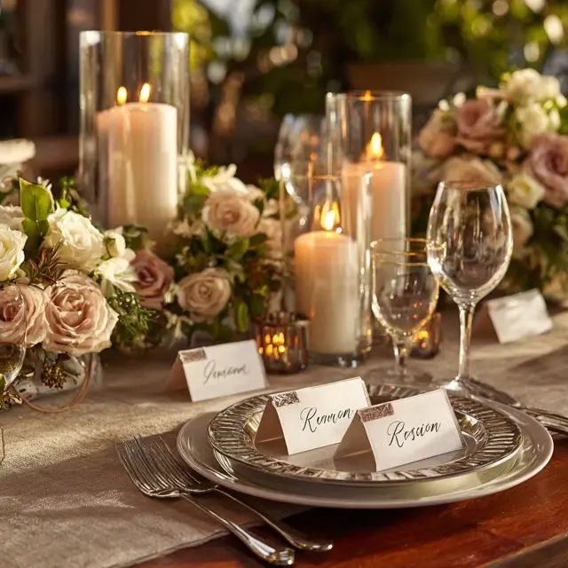 Personalized Place Cards for Elegant Happy Birthday Decorations - DIY Birthday Decor | Laravel