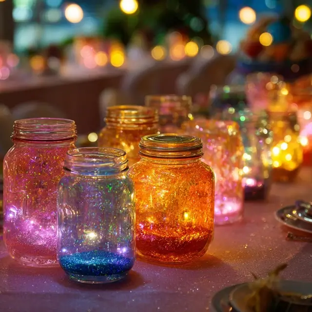 DIY Glitter Jars That Sparkle in Happy Birthday Decorations - DIY Birthday Decor | Laravel