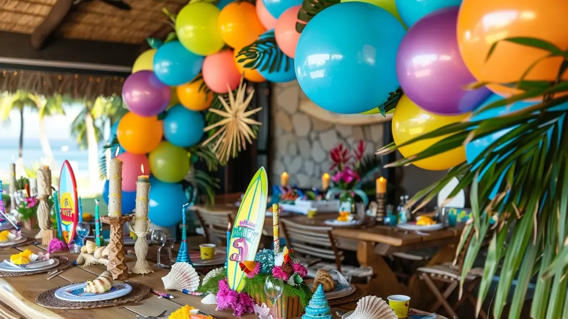 Beach Party Happy Birthday Decorations with Tropical Vibes - Theme-Based Decorations | Laravel