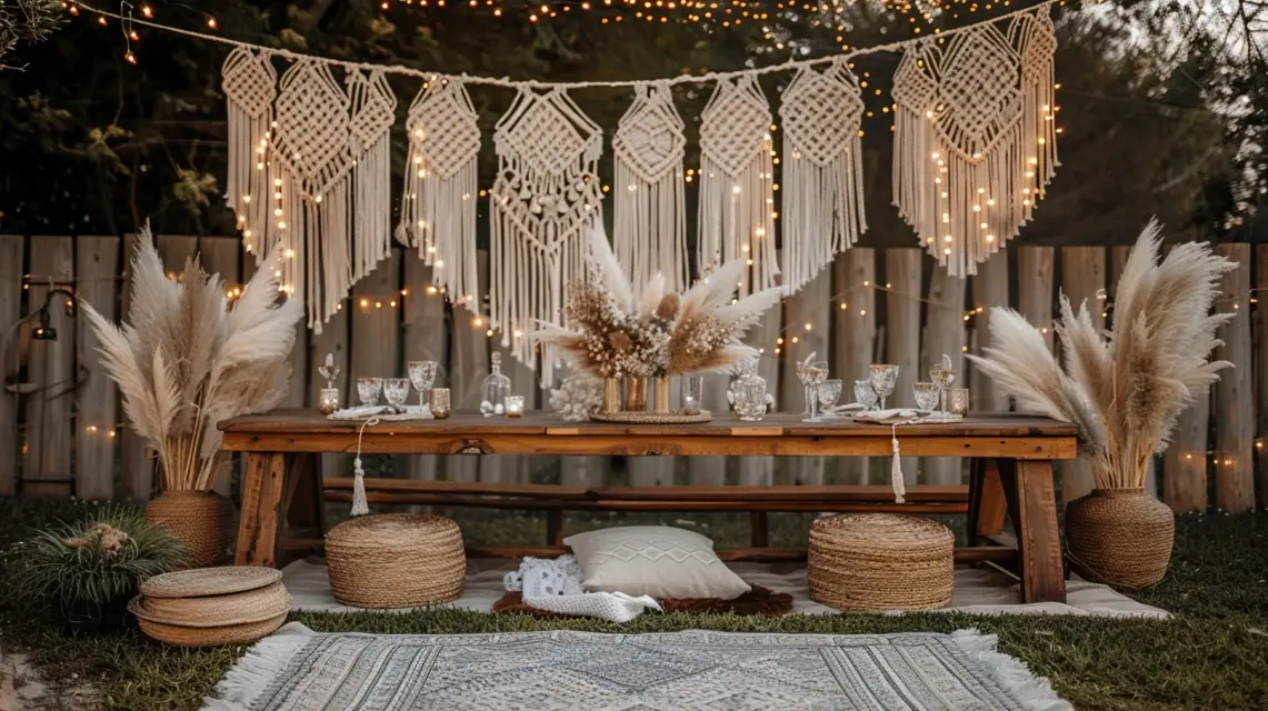 Chic Boho Happy Birthday Decorations with Natural Touches - Theme-Based Decorations | Laravel