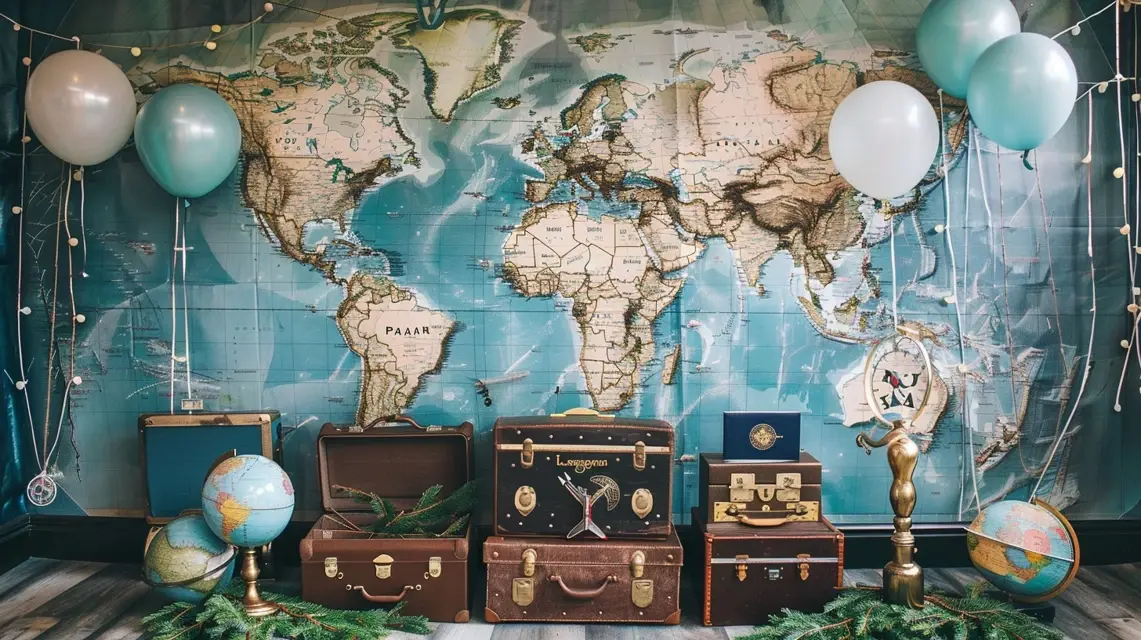 Travel-Themed Happy Birthday Decorations for Explorers - Theme-Based Decorations | Laravel