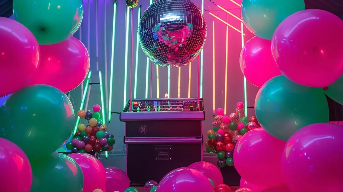 Retro 80s Happy Birthday Decorations Full of Neon Fun - Theme-Based Decorations | Laravel