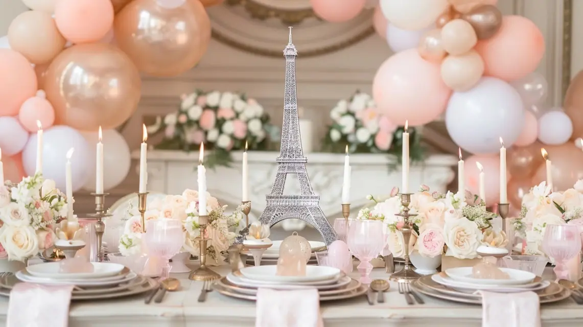 Parisian Chic Happy Birthday Decorations with Romance - Theme-Based Decorations | Laravel