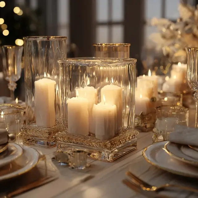 Elegant Candle Displays in Happy Birthday Decorations - Table and Centerpiece Ideas | Laravel