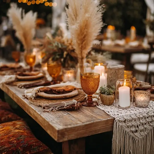 Boho Table Decor for Relaxed Happy Birthday Vibes - Table and Centerpiece Ideas | Laravel