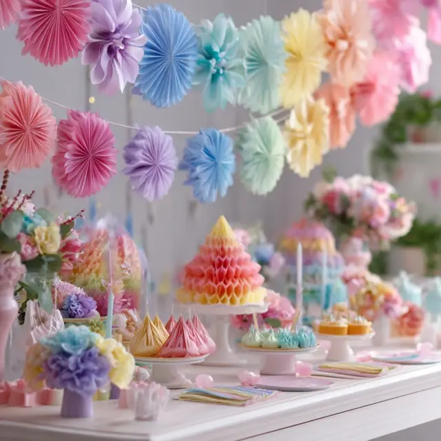 DIY Paper Crafts as Happy Birthday Table Decor - Table and Centerpiece Ideas | Laravel