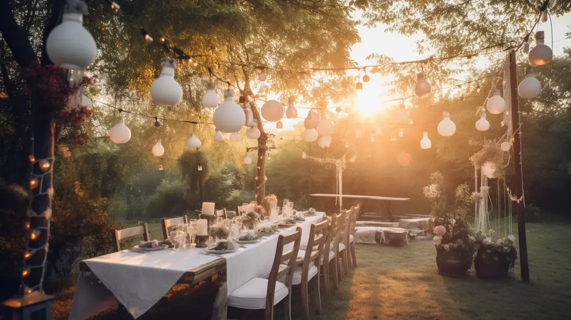 Garden Party Happy Birthday Decorations That Shine - Outdoor Birthday Decorations | Laravel