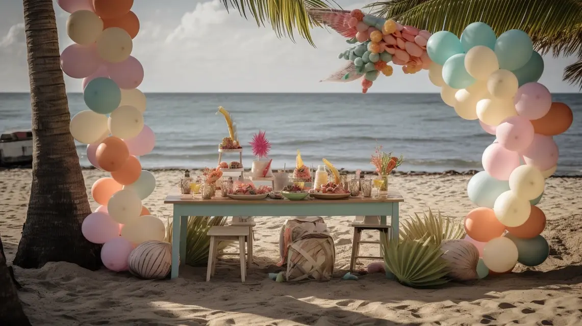 Beach-Themed Happy Birthday Decorations Outdoors - Outdoor Birthday Decorations | Laravel