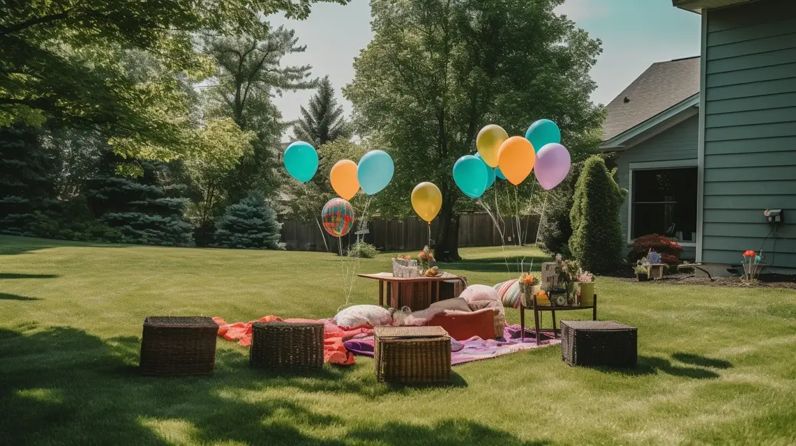 Lawn Party Happy Birthday Decorations on a Budget - Outdoor Birthday Decorations | Laravel