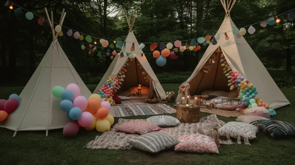 Teepee Party Happy Birthday Decorations Outdoors - Outdoor Birthday Decorations | Laravel
