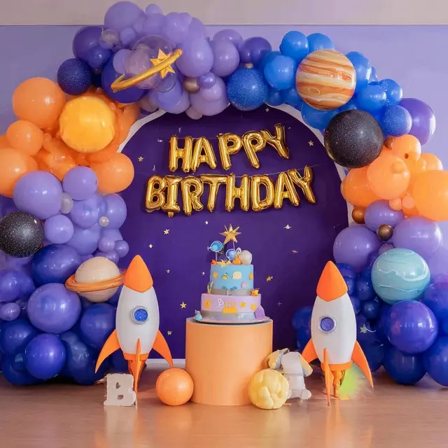Space Adventure Happy Birthday Decorations Kids Enjoy - Kids Birthday Decorations | Laravel
