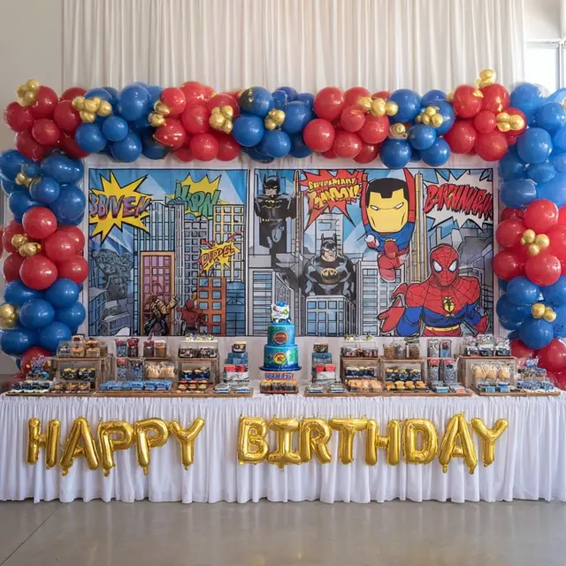 Superhero Happy Birthday Decorations Boys Will Love - Kids Birthday Decorations | Laravel