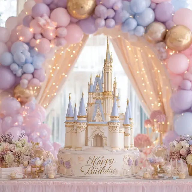 Princess Castle Happy Birthday Decorations for Girls - Kids Birthday Decorations | Laravel