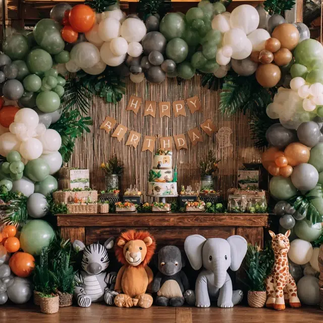 Safari Jungle Happy Birthday Decorations Kids Enjoy - Kids Birthday Decorations | Laravel