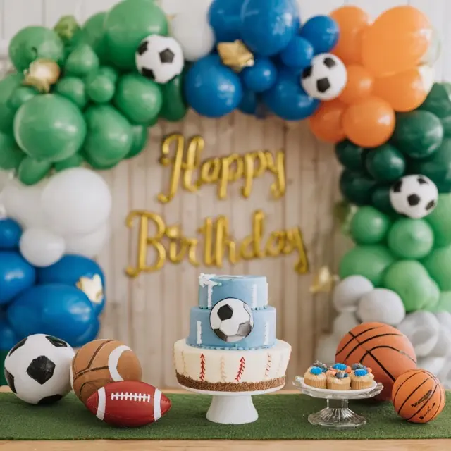 Sports-Themed Happy Birthday Decorations for Kids - Kids Birthday Decorations | Laravel