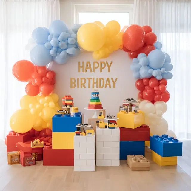 Lego-Inspired Happy Birthday Decorations for Kids - Kids Birthday Decorations | Laravel