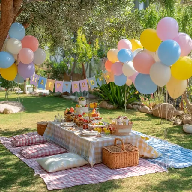 Outdoor Picnic Happy Birthday Decorations for Kids - Kids Birthday Decorations | Laravel