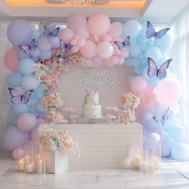 Butterfly-Themed Happy Birthday Decorations for Kids - Kids Birthday Decorations | Laravel